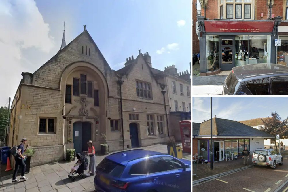 Pomegranate Meze Bar in Bath, main picture, Botanik BBQ in Weston, top right, and Turk Doner, Bridgwater, bottom right, are in the semi-finals. Pictures: Google