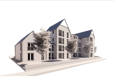 The project will see the building of a mix of one- and two-bedroom flats and will also include car parking spaces and a secure bike store Picture: The Guinness Partnership
