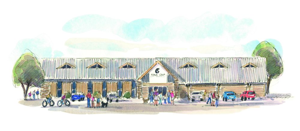 An artist's impression of the farm shop and café Picture: Paul Rowe Architectural Services