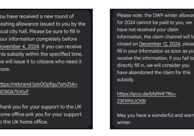 Police said clicking on links could result in personal data being stolen Picture: Avon and Somerset Police