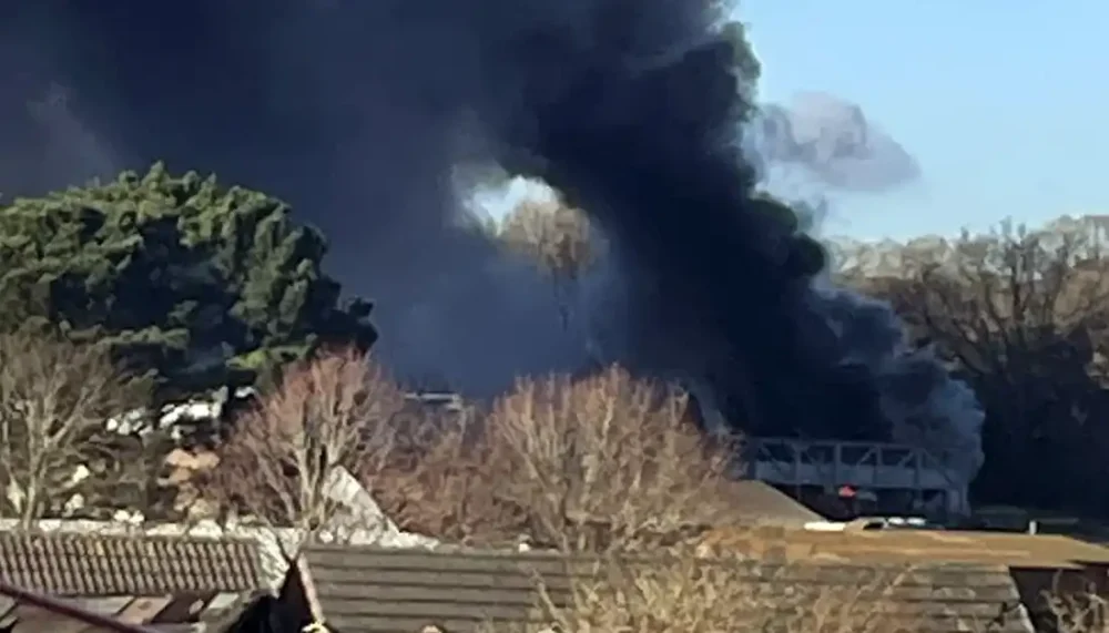 The fire was reported at the former Oscar Meyer factory in Furnham Road, Chard