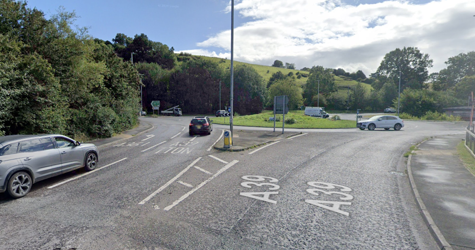 The current pedestrian refuge island which is around 150 metres from the estate Picture: Google