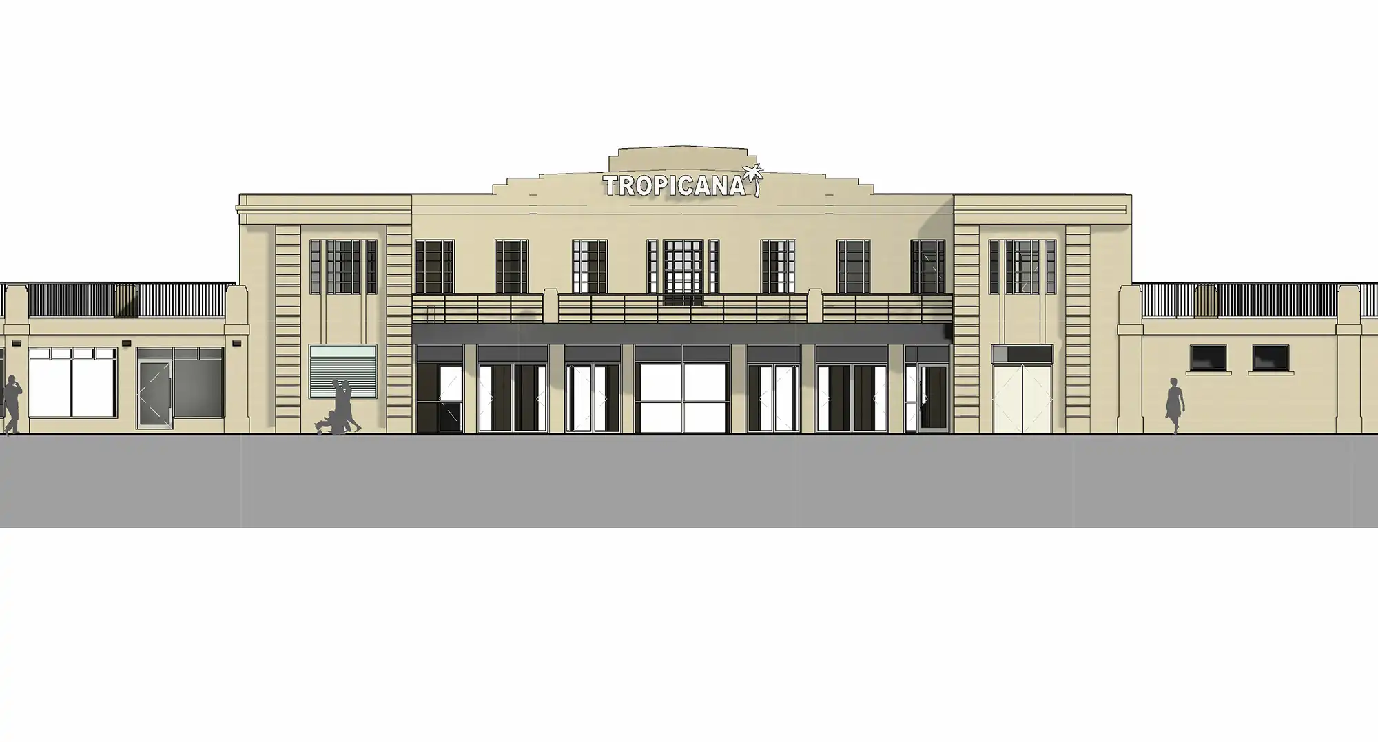 How the revamped frontage at the Tropicana in Weston could look. Picture: KTA/North Somerset Council