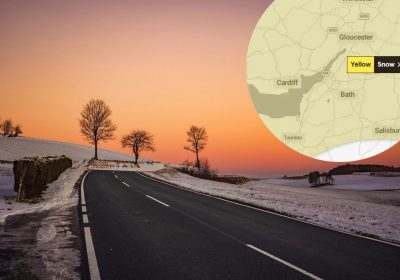 Snow could be set to fall across Somerset this weekend. Picture: Met Office
