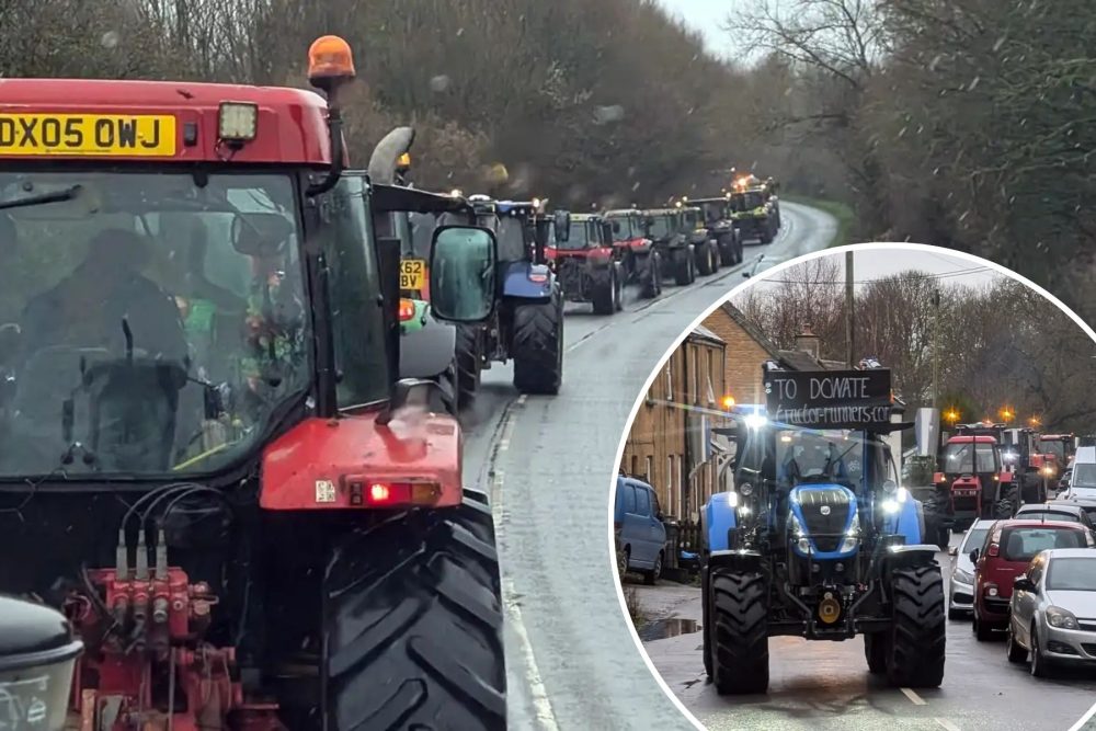 Dozens of tractors took to the roads of Somerset to welcome 2025 - and raise charity money. Pictures: Somerset Tractor Runners