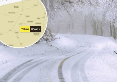 Snow could hit much of Somerset on Wednesday. Picture: Met Office