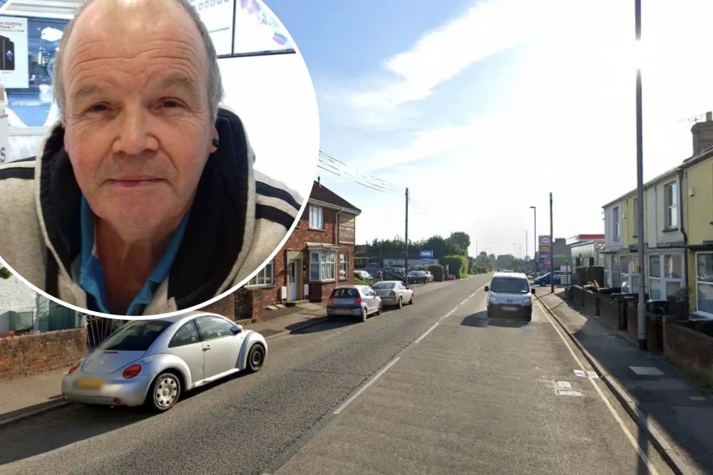 Barry Sellick, inset, is believed to have been killed in an incident on Wellington New Road, Taunton, on Monday. Pictures: Facebook/Google