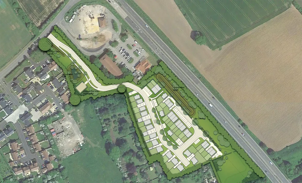 How the homes planned in Beckington could be laid out. Picture: M7 Design/Somerset Council