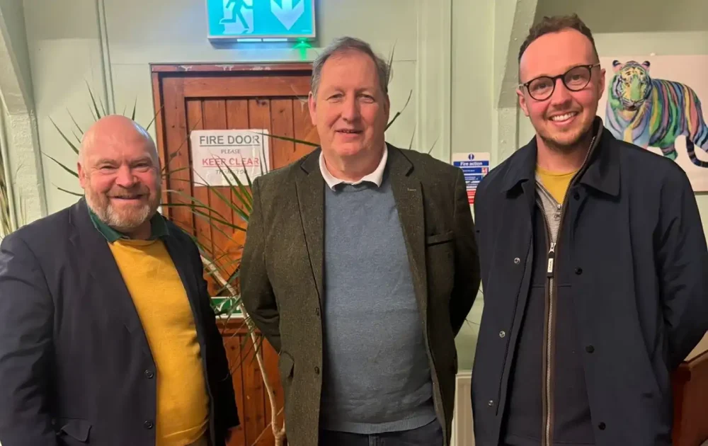 Cllr Bill Revans, Cllr Steve Ashton and MP Adam Dance