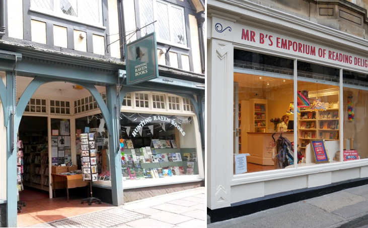 Both bookshops will first have to compate against each other in the south west region Pictures: Hunting Raven/Mr B's Emporium of Reading Delight