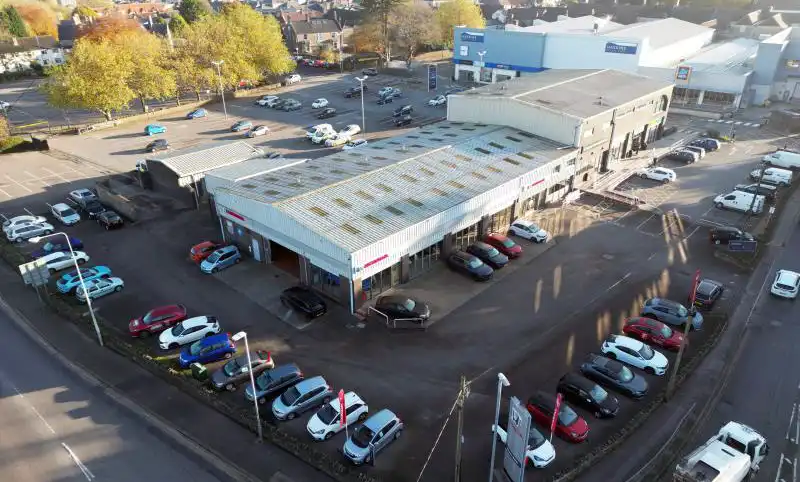 The former Honda showrooms at the Haskins Retail Centre, in Shepton Mallet. Picture: Chesters Harcourt/Rightmove