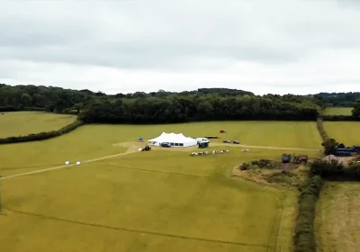 The amrquee at New House Farm, in Bruton, which could become a summer fixture. Picture: Brimble Lea/Somerset Council