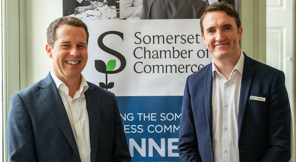 Mike Cahill, partner at Albert Goodman, and David Crew, chamber MD