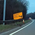 The rogue sign showing 'Sherbourne' on the A303. Picture: Somerset Leveller