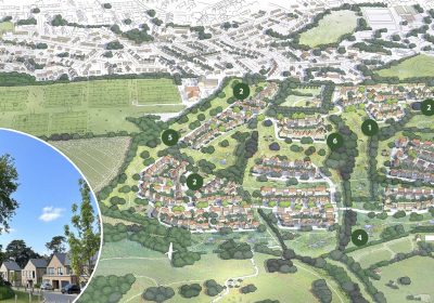 The site would sit to the east of Oldford Hill with Gypsy Lane on its southern border Pictures: Barwood Land