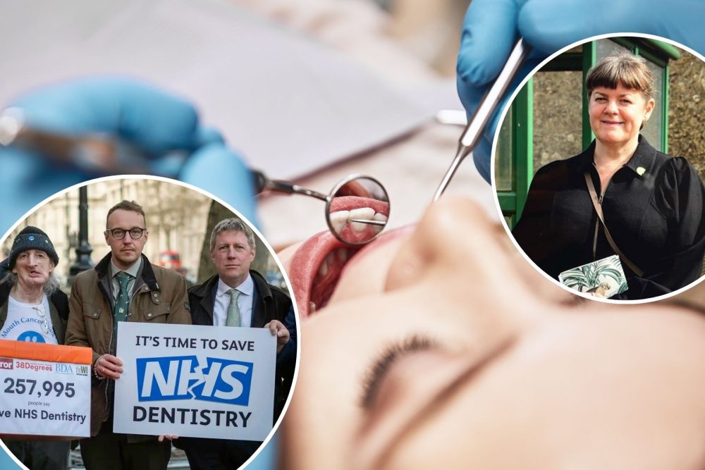 MP Adam Dance, centre, inset left, and Serena Wootton, inset right