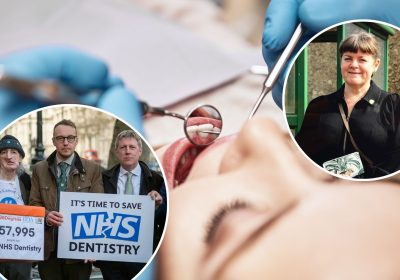 MP Adam Dance, centre, inset left, and Serena Wootton, inset right