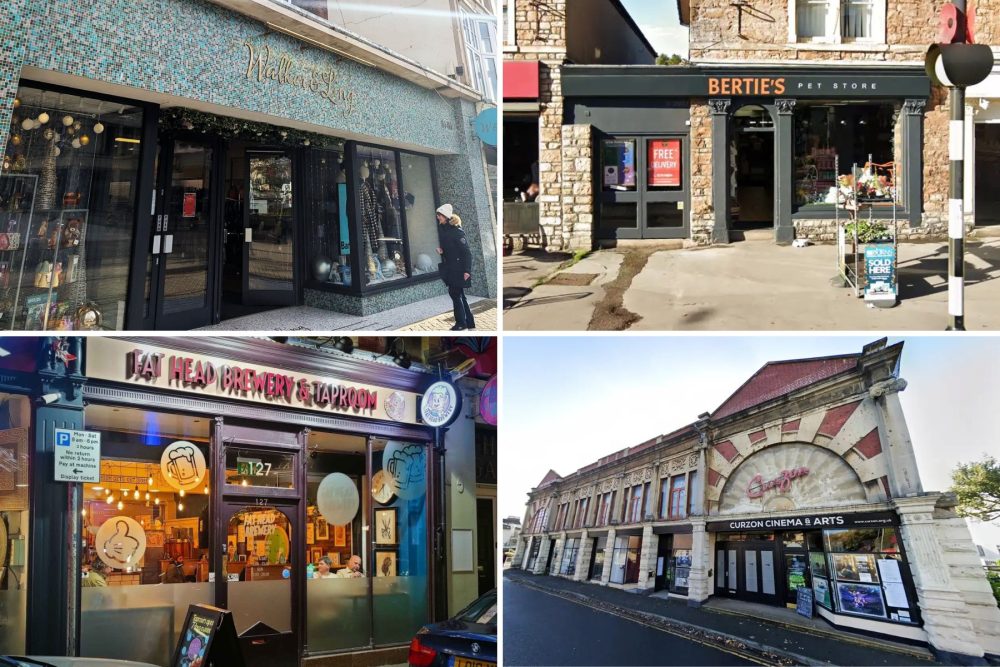North Somerset businesses benefitting include, from top left; Walker & Ling in Weston, Bertie's in Portishead, Curzon in Clevedon and Fat Head Brewery in Weston