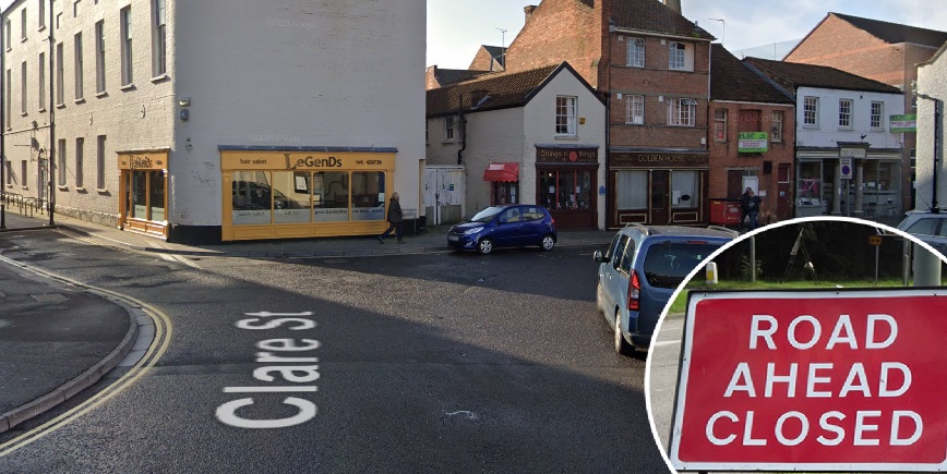 Clare Street will be closed to vehicles from February 17 for up to five months Picture: Google