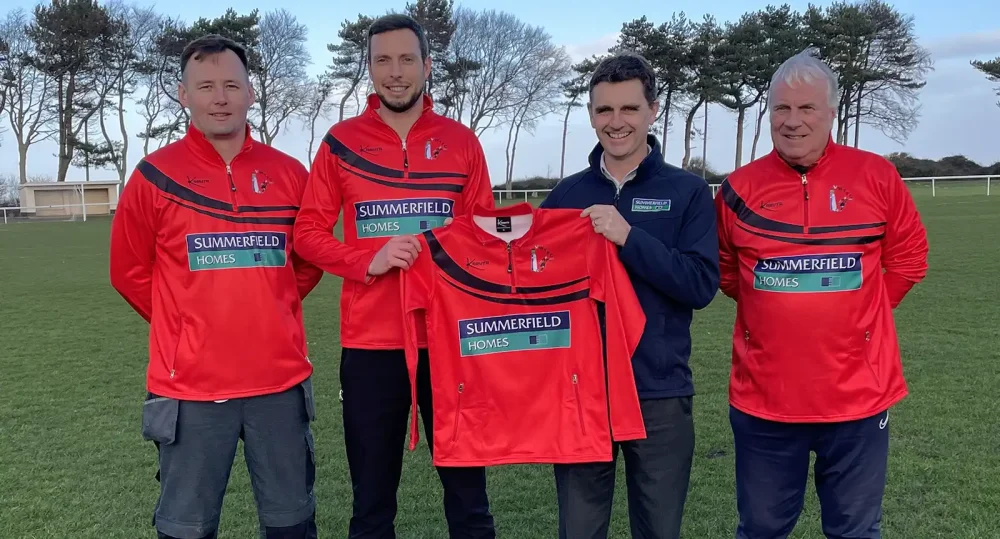 Summerfield Homes has provided new tops at Watchet Town FC