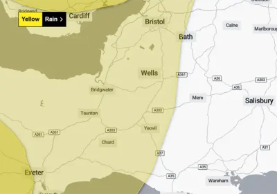 Somerset is being warned to expect high winds on Sunday. Picture: Met Office