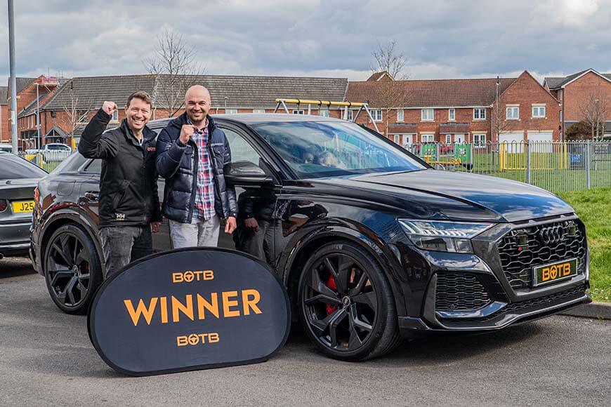 Elvis Bujorean won an Audi RSQ8 worth £76,000. Pictures: BOTB