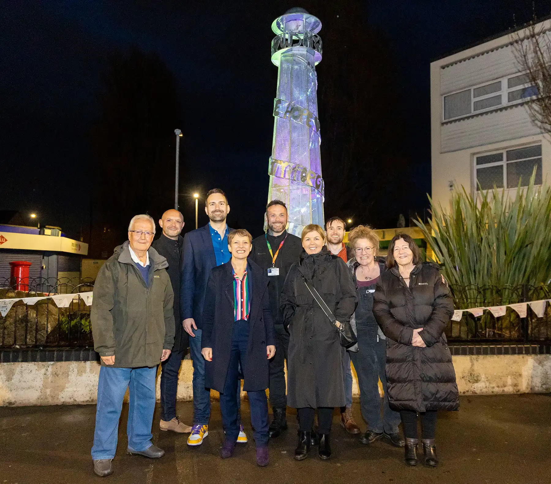 Councillor Ian Parker, Alliance Homes’ Chief Operating Officer, Iain Lock, MP for Weston-super-Mare, Dan Aldridge, Avon and Somerset Police and Crime Commissioner, Clare Moody, Councillor James Clayton, Alliance Homes’ Group Chief Executive, Louise Swain, and Alliance Homes’ Non-executive Board Member, Councillor Ciaran Cronnelly, Alliance Homes’ Community Growth Manager, Helen Wheelock, and Community Coordinator at Jones’ Building Group, Josie Bowden