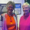 Bake Off star Prue Leith and Val reunited at the Brewhouse