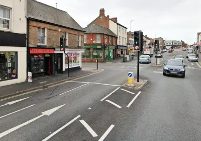 Traffic lights at East Reach/South Street in Taunton will be the first to see work. Picture: Google