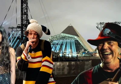 Olivia Rodrigo, The 1975 and Neil Young will headline the Pyramid Stage at Glastonbury 2025. Pictures: Raph_PH/Paul Jones/Leveller