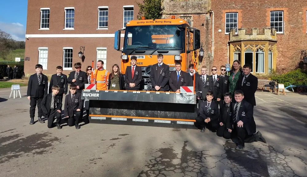 Brymore Academy pupils got up close with Gritty Gritty Bang Bang. Picture: Somerset Council