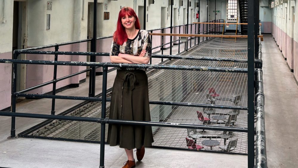 Izzie Balmer had a hands-on experience of what life was like for prisoners Picture: Shepton Mallet Prison