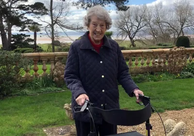 Joy Palfreman is recovering after her hip replacement operation in Taunton
