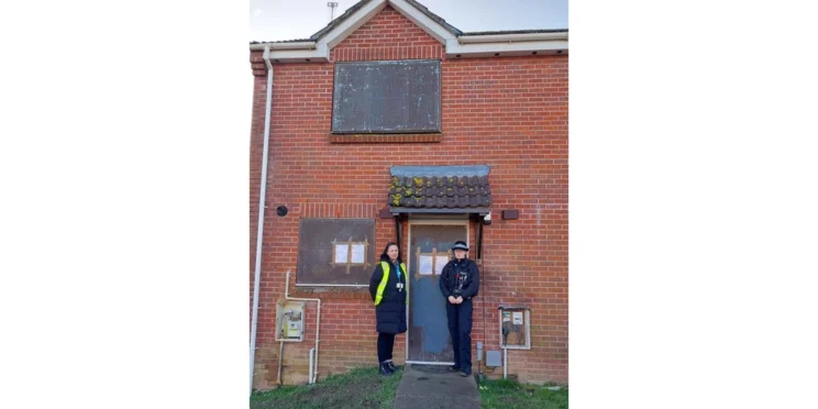 The property has been boarded up following the closure order Picture: Avon and Somerset Police