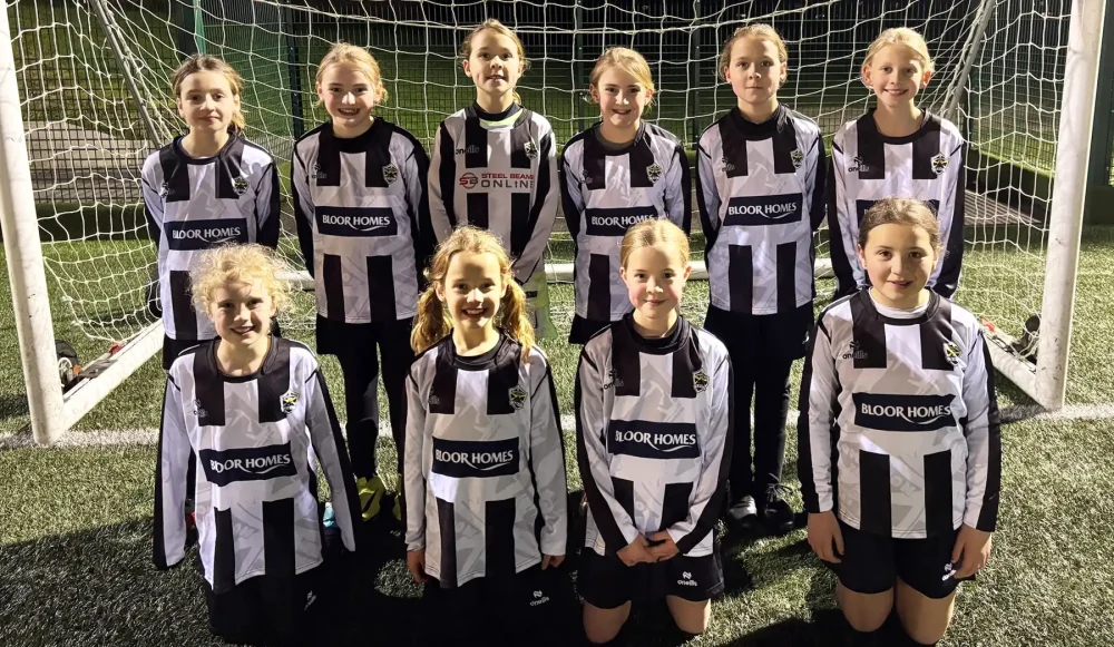 Somerton Youth Football Club U10s girls in their new kit