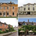 Clockwise from top left: The Newt, the Grosvenor Arms, The Old Bell Hotel and the Manor House