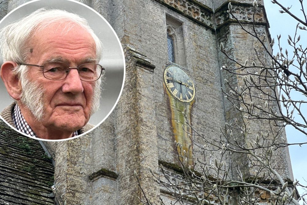 Clock enthusiast Humphrey, 93, maintains the clock in Montacute