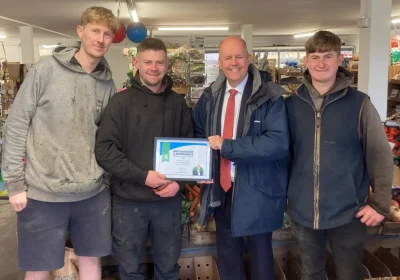 Bridgwater MP Ashley Fox at Westcroft Eggs & Farm Shop, winner of the Village Shop category