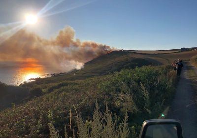 A warning has been issued to avoid fires like this, in Devon. Picture: DSFRS