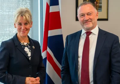 Wiltshire farmer Minette Batters with Defra Minister, Steve Reed. Picture: Gov.uk