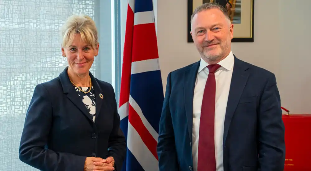 Wiltshire farmer Minette Batters with Defra Minister, Steve Reed. Picture: Gov.uk
