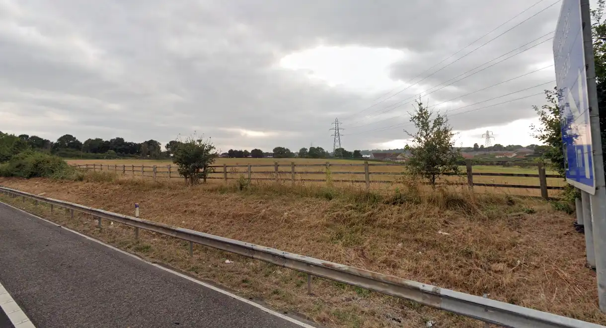 The site as seen from the M5 motorway near Bridgwater. Picture: Google