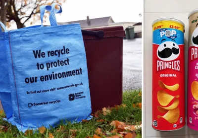 Pringles tubes can now be recycled in kerbside collections in Somerset
