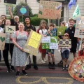 SWT Youth Forum members at the Restore Nature Now demonstration in London. Picture: SWT