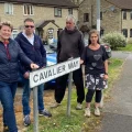 MP Sarah Dyke with Wincanton residents who have been hit with 'crippling' service charges