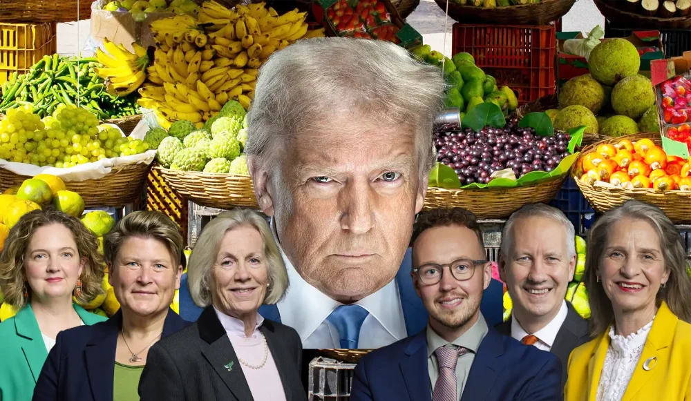 Somerset MPs Anna Sabine, Sarah Dyke, Tessa Munt, Adam Dance, Gideon Amos and Wera Hobhouse are opposing trade policies of Donald Trump