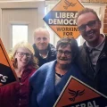 Tricia O’Brien, second from right, with Adam Dance MP, Cllr Jason Baker, and Cllr Victoria Bates