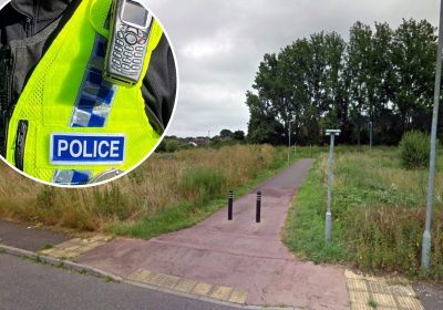 The man indecently exposed himself on a cycle path near Chard Recycling Centre, police said. Picture: Google