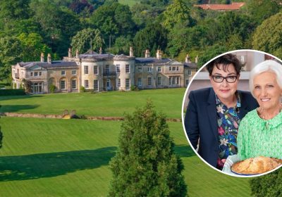 Harptree Court, in Somerset's Mendip Hills, was home to two series of the Great British Bake Off. Pictures: Zoopla/BBC