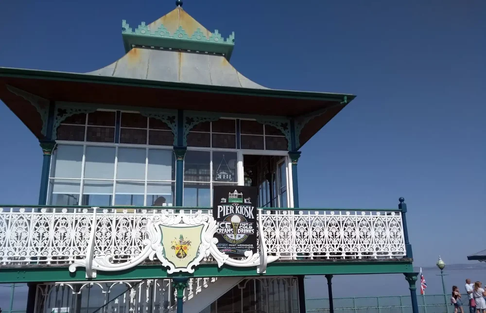 The Pagoda Cafe sits at the end of Clevedon Pier